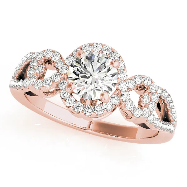 Engagement Rings Halo Round - TN50559-E
