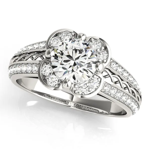 Engagement Rings Halo Round - TN50569-E