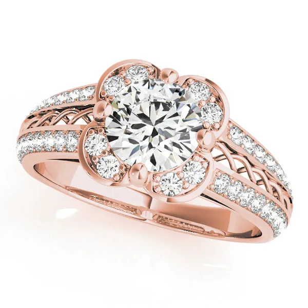 Engagement Rings Halo Round - TN50569-E