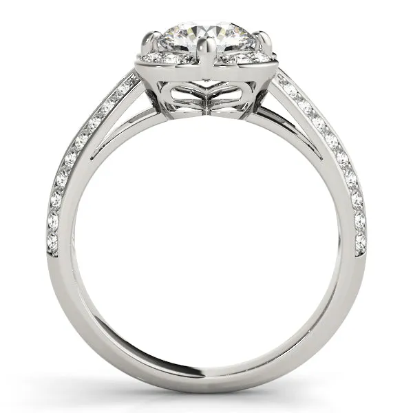 Engagement Rings Halo Round - TN50569-E