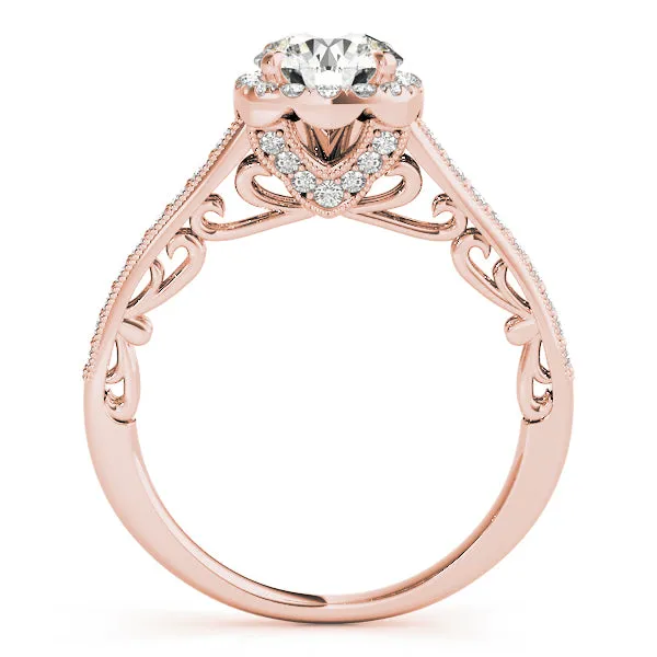 Engagement Rings Halo Round - TN50854-E