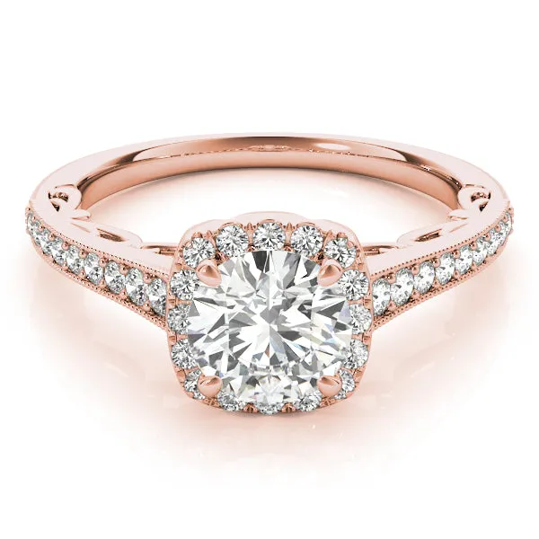 Engagement Rings Halo Round - TN50854-E