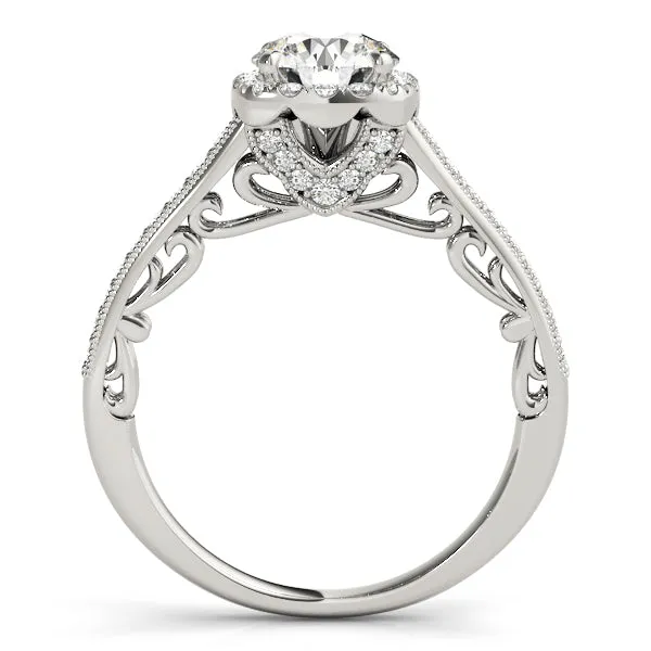 Engagement Rings Halo Round - TN50854-E