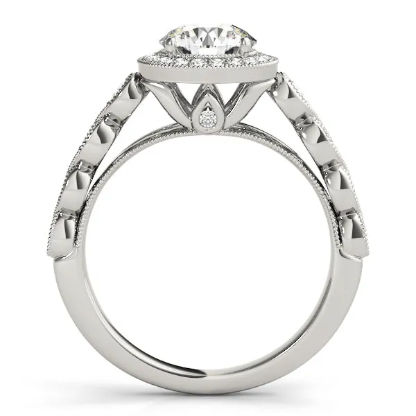 Engagement Rings Halo Round - TN50878-E