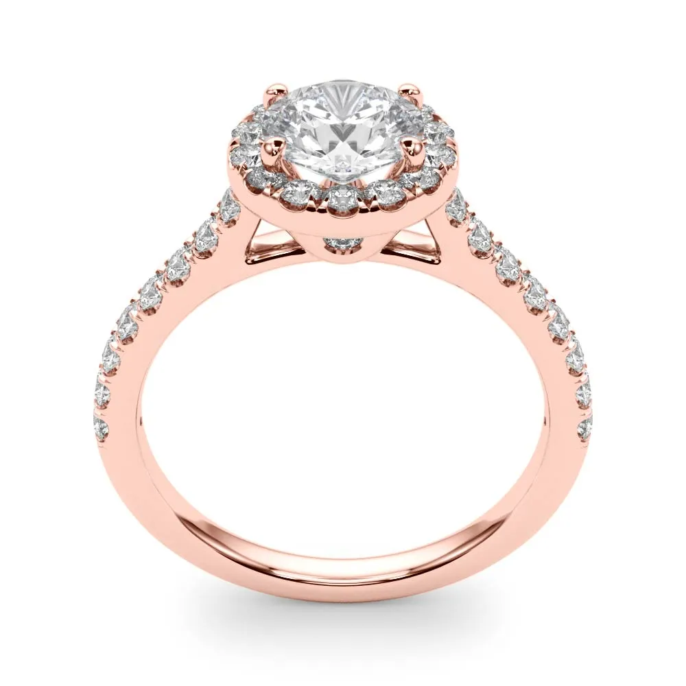 Engagement Rings Halo Round - TN50891-E