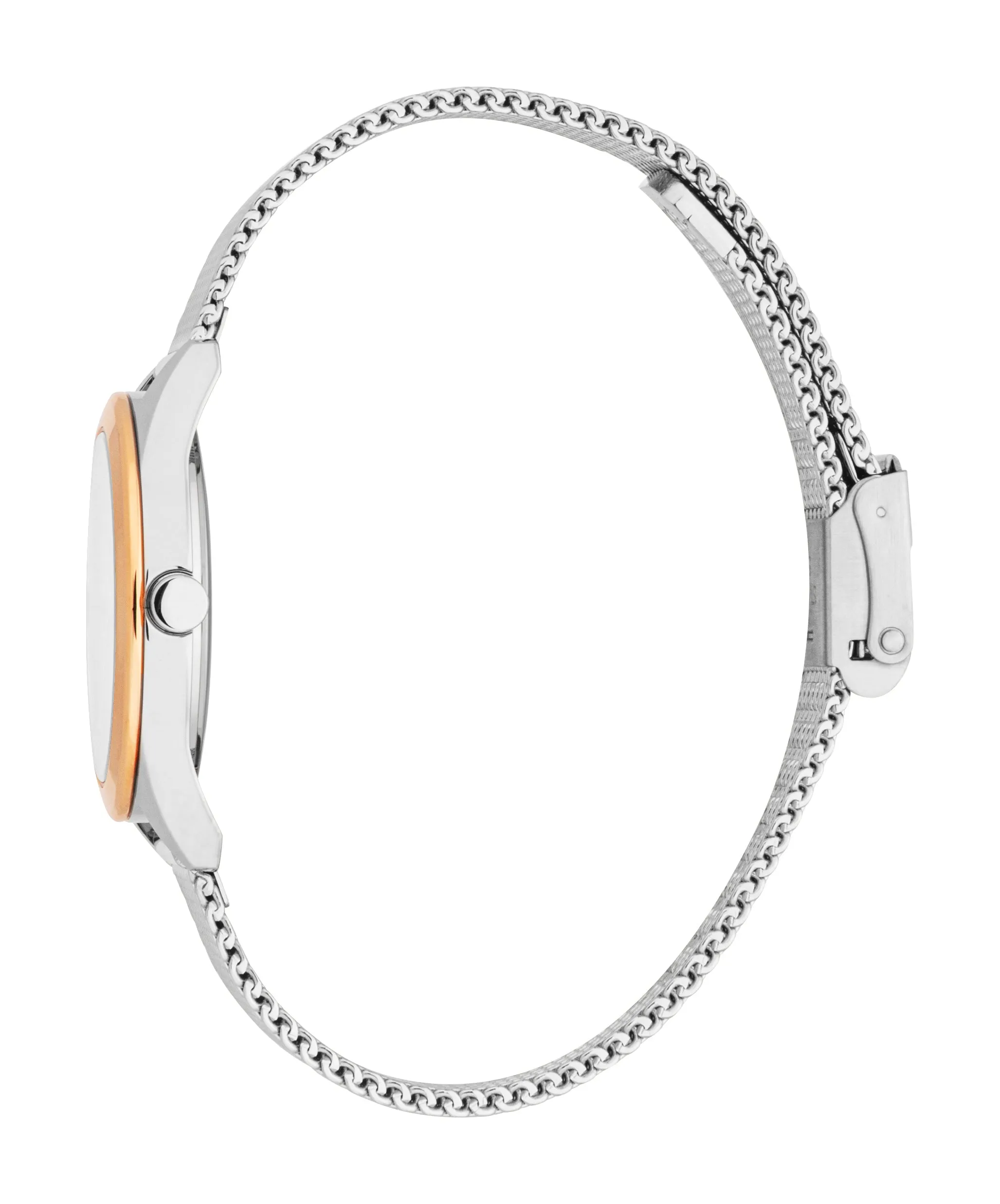 Esprit Ladies Two-Tone Mesh Bracelet Watch with Textured Dial