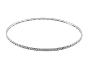 Estate 14kt White Gold & Diamond Bangle