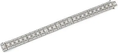 Estate Platinum Diamond Bracelet- 16.00ctw