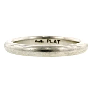 Estate Wedding Band Ring, Platinum, Size 5