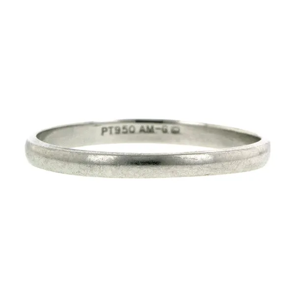 Estate Wedding Band Ring, Platinum, Size 7
