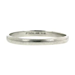 Estate Wedding Band Ring, Platinum, Size 7