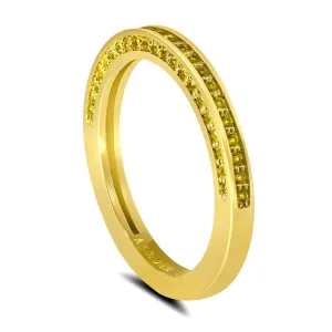Eternal Love Yellow Sapphire Wedding Band