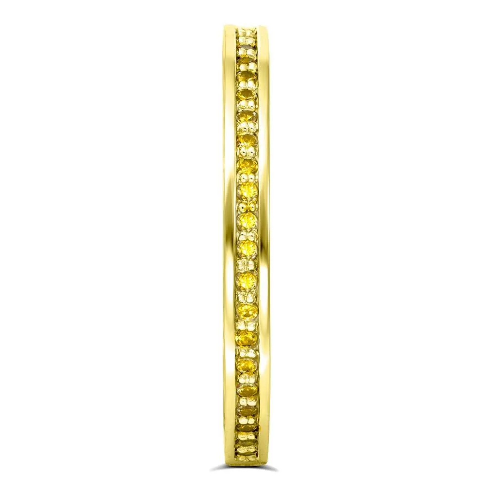 Eternal Love Yellow Sapphire Wedding Band