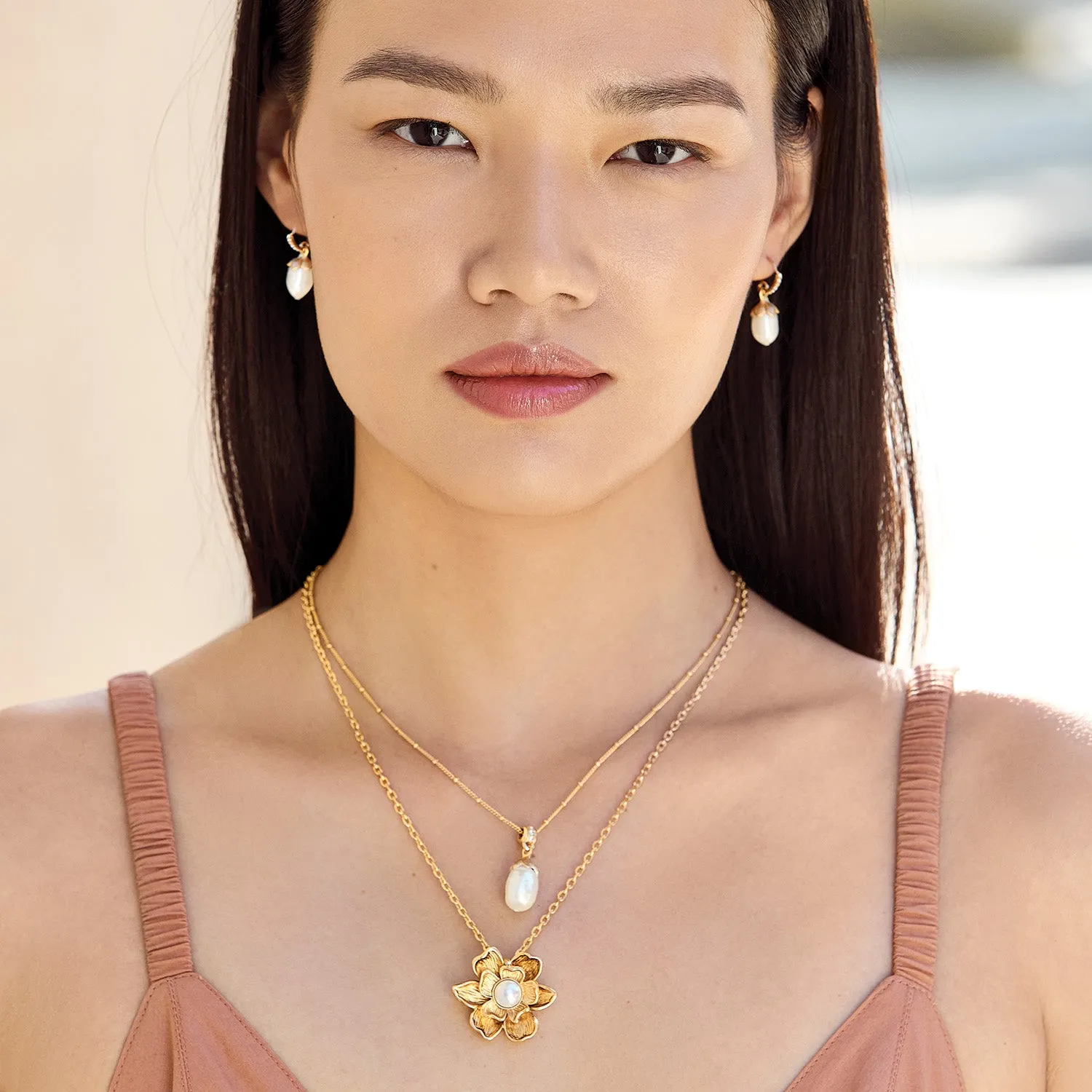 Everbloom Pearl Drop Necklace - JM7543