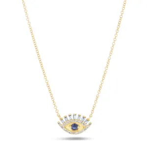Evil Eye Lashes Necklace