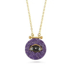 EVIL EYE MEDALLION NECKLACE