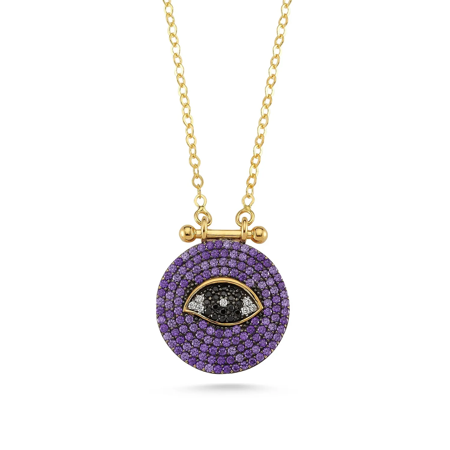 EVIL EYE MEDALLION NECKLACE