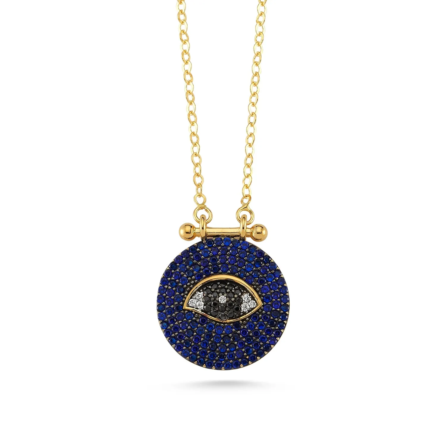 EVIL EYE MEDALLION NECKLACE