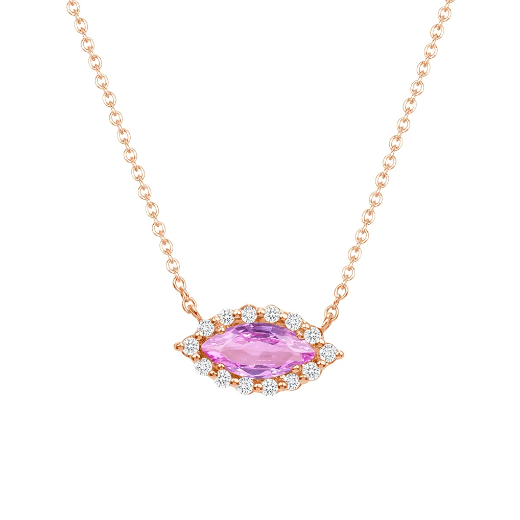 Eyelight Pink Sapphire Necklace