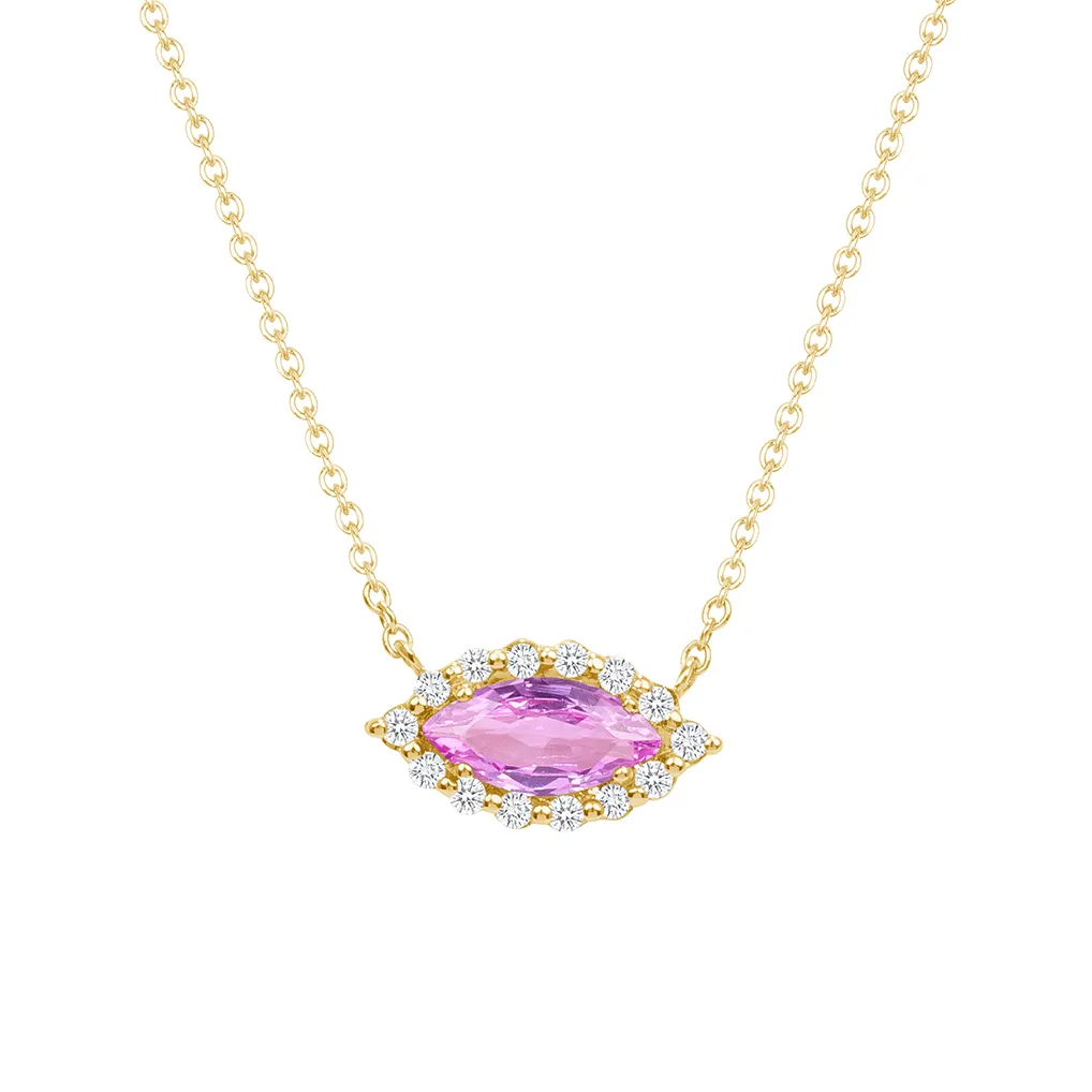 Eyelight Pink Sapphire Necklace