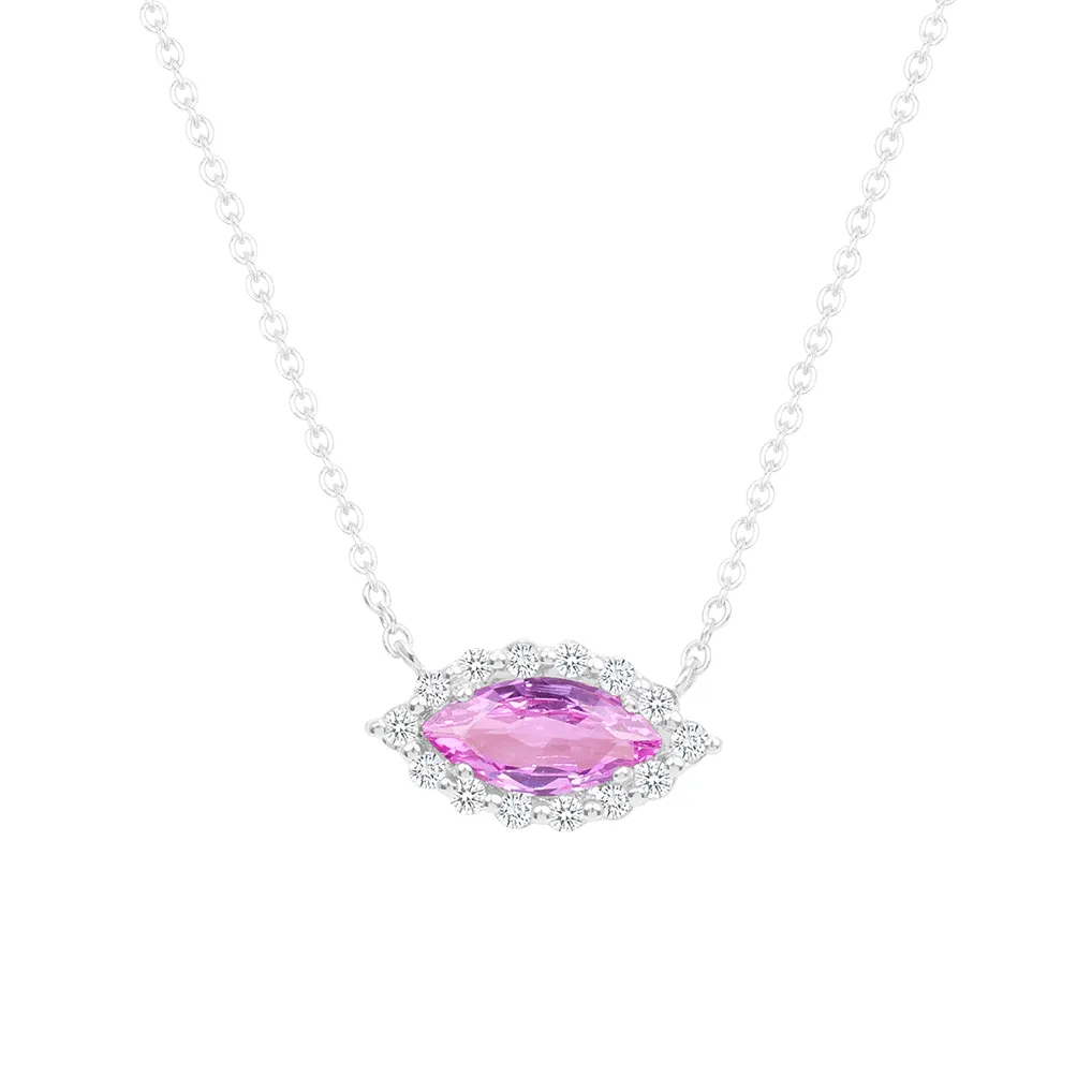 Eyelight Pink Sapphire Necklace