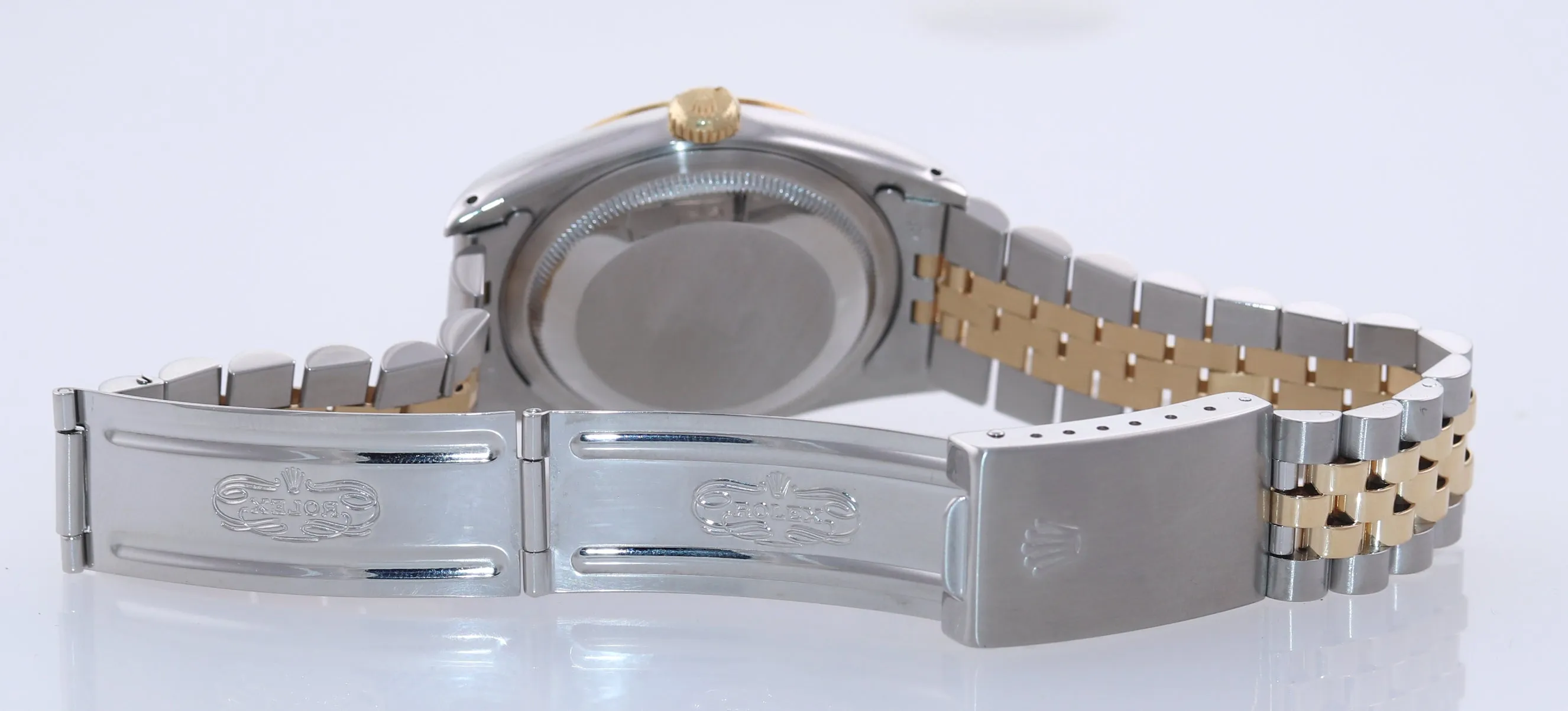 FACTORY DIAMOND Rolex DateJust 36mm 16233 Two Tone 18k Gold Steel Watch Box