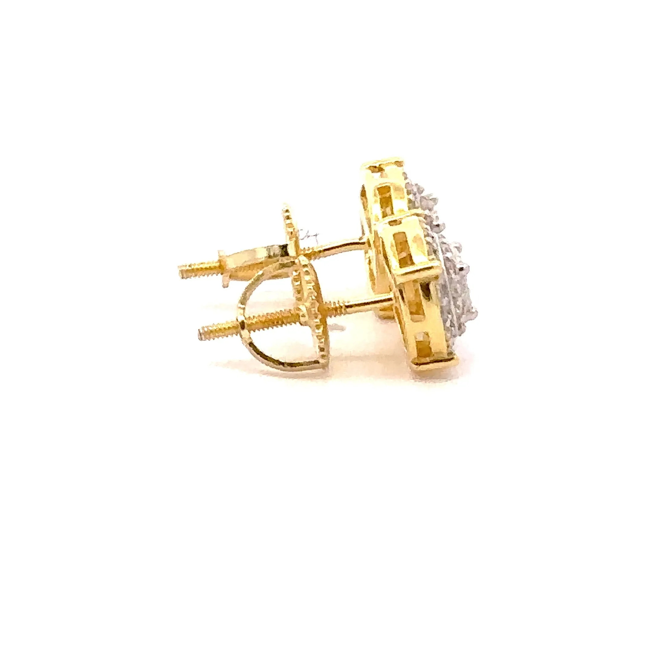 FATHOM 0.56 CTW 925 GOLD MOISSANITE ICED OUT EARRING | 995012
