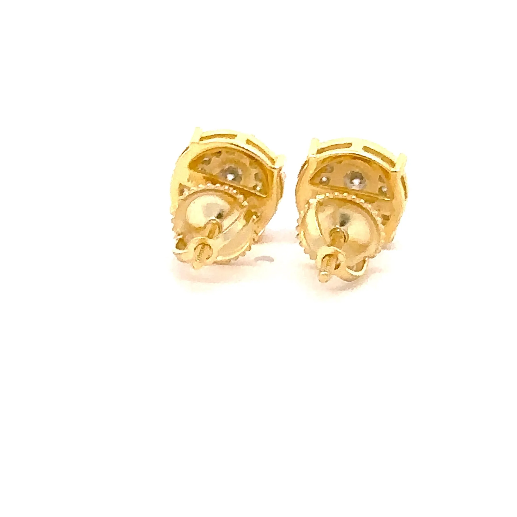 FATHOM 0.56 CTW 925 GOLD MOISSANITE ICED OUT EARRING | 995012