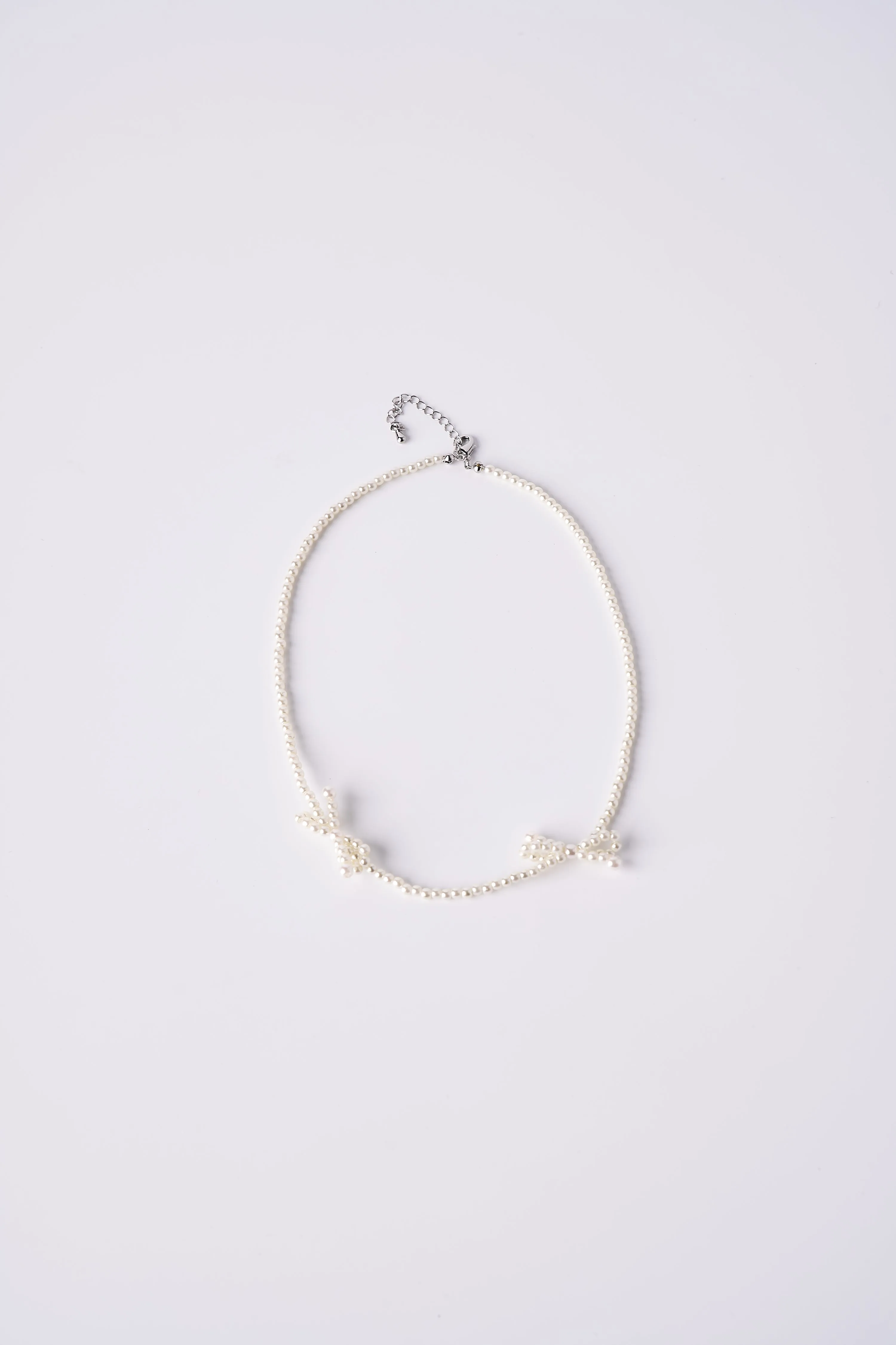 Faux Pearl Bow Necklaces