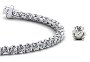 Fiery Flame Lab-Grown Diamond Tennis Bracelet with 5.15 ct.(finished) 3mm