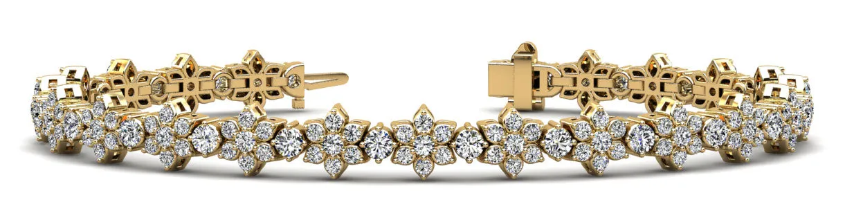 Flower Link Diamond Bracelet – Luxury & Elegance