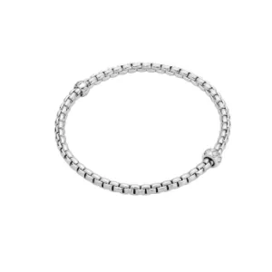 FOPE Rhombus Set Pave Diamond Rondel Bracelet (73101B)