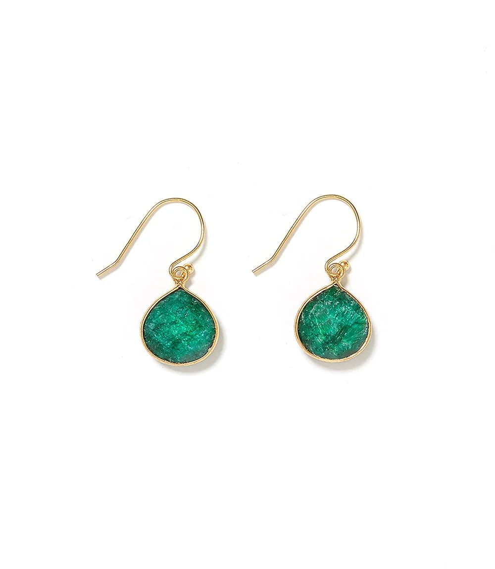 Gemstone Pear Drop Earrings