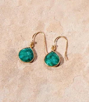 Gemstone Pear Drop Earrings