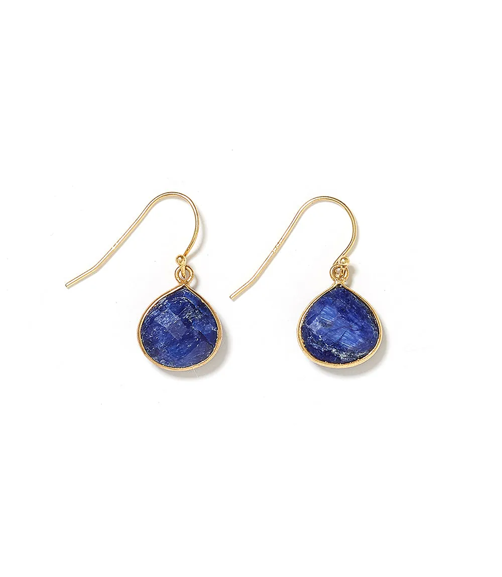 Gemstone Pear Drop Earrings