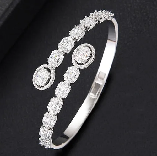 GODKI Trendy Luxury Stackable Bangle Cuff For Women Wedding Full Cubic Zircon Crystal CZ Dubai  Bracelet Party Jewelry2019