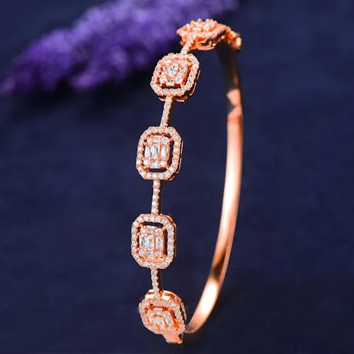 GODKI Trendy Luxury Stackable Bangle Cuff For Women Wedding Full Cubic Zircon Crystal CZ Dubai  Bracelet Party Jewelry2019