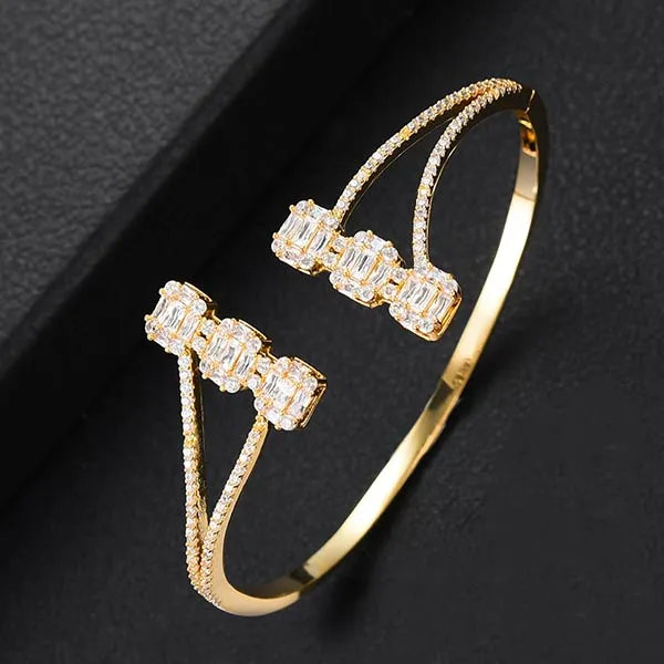 GODKI Trendy Luxury Stackable Bangle Cuff For Women Wedding Full Cubic Zircon Crystal CZ Dubai  Bracelet Party Jewelry2019