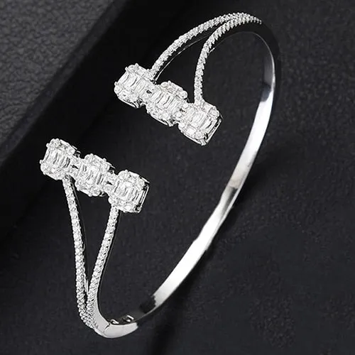 GODKI Trendy Luxury Stackable Bangle Cuff For Women Wedding Full Cubic Zircon Crystal CZ Dubai  Bracelet Party Jewelry2019