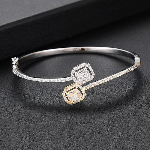 GODKI Trendy Luxury Stackable Bangle Cuff For Women Wedding Full Cubic Zircon Crystal CZ Dubai  Bracelet Party Jewelry2019