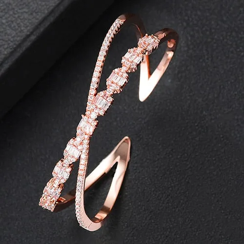 GODKI Trendy Luxury Stackable Bangle Cuff For Women Wedding Full Cubic Zircon Crystal CZ Dubai  Bracelet Party Jewelry2019