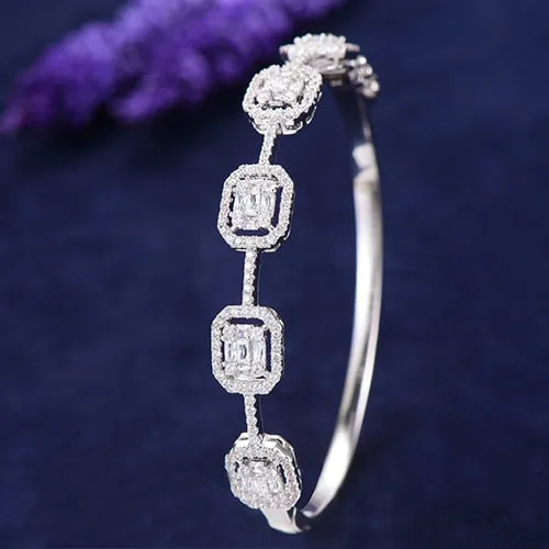 GODKI Trendy Luxury Stackable Bangle Cuff For Women Wedding Full Cubic Zircon Crystal CZ Dubai  Bracelet Party Jewelry2019