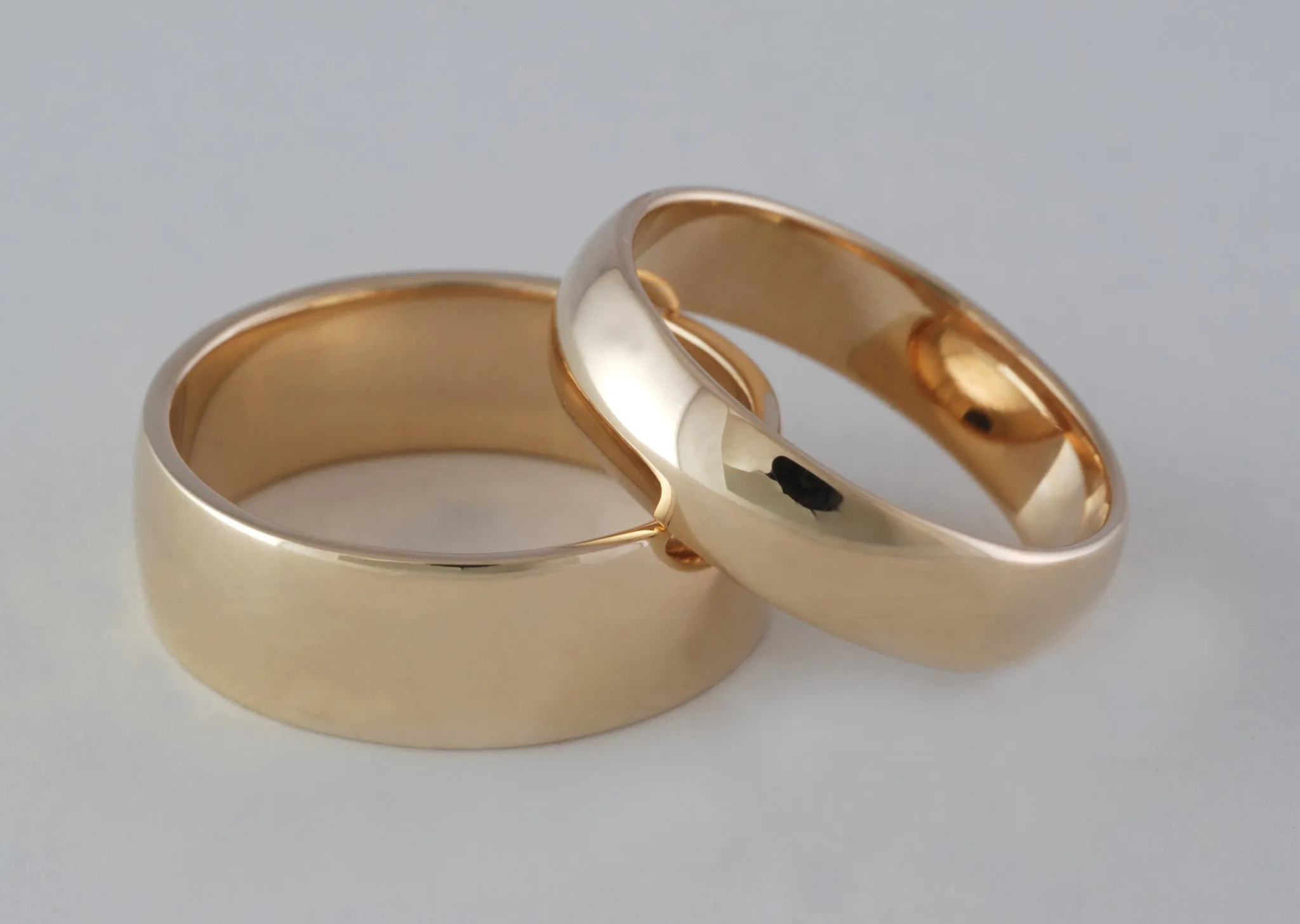 Gold Band Ring Wide, 14kt Yellow or White Gold