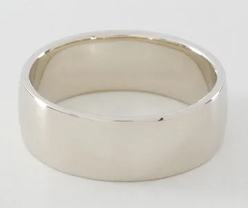 Gold Band Ring Wide, 14kt Yellow or White Gold