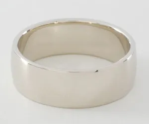 Gold Band Ring Wide, 14kt Yellow or White Gold