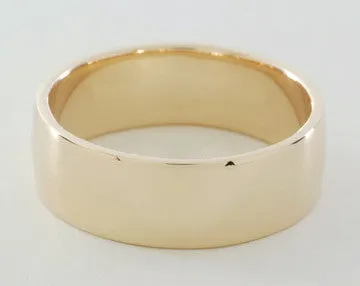 Gold Band Ring Wide, 14kt Yellow or White Gold