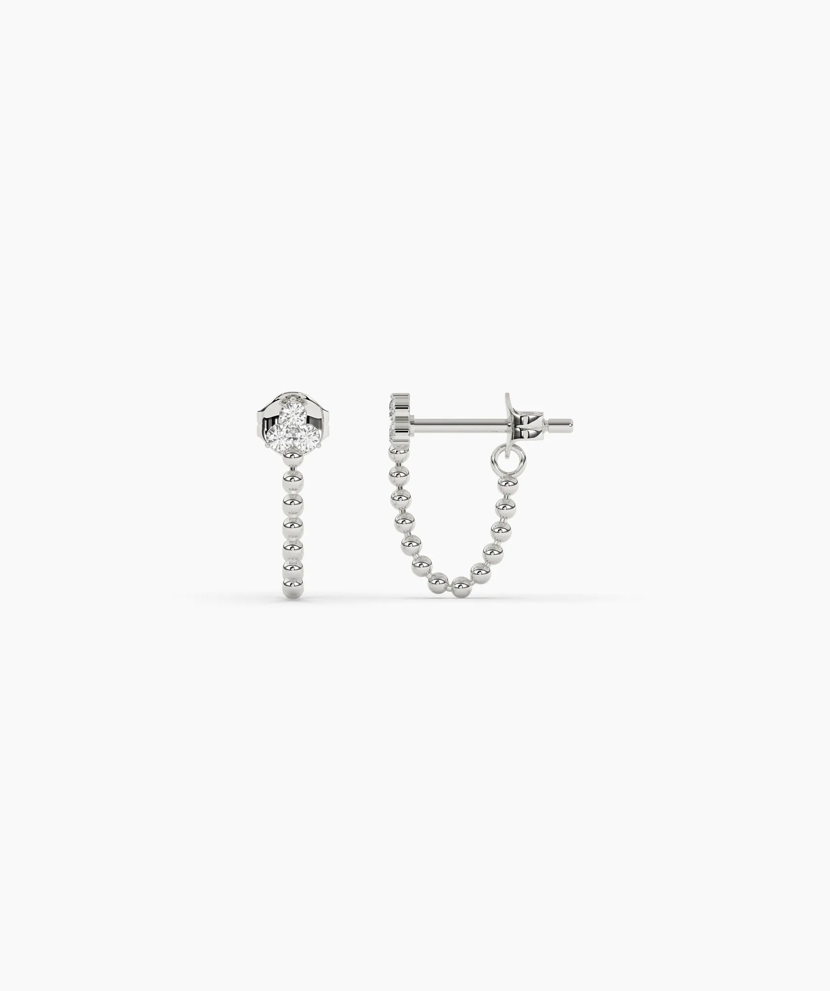 Gold Bead Chain Earrings