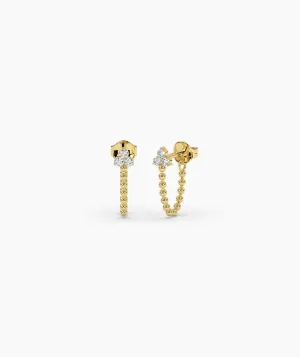 Gold Bead Chain Earrings