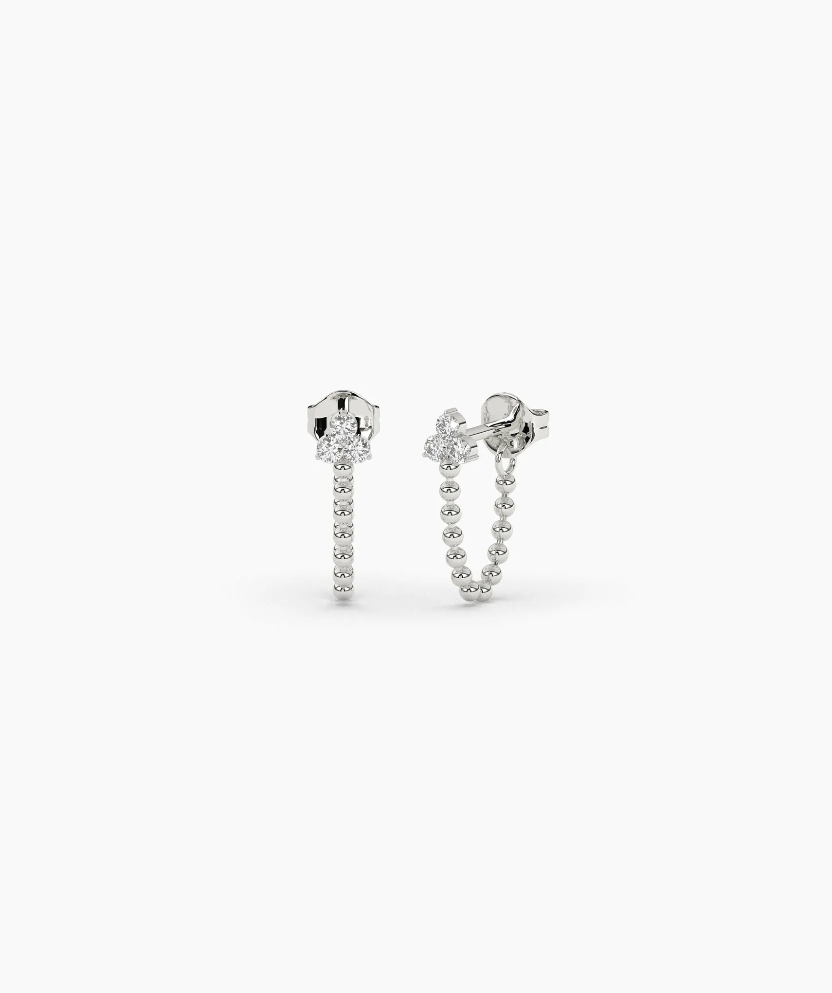 Gold Bead Chain Earrings