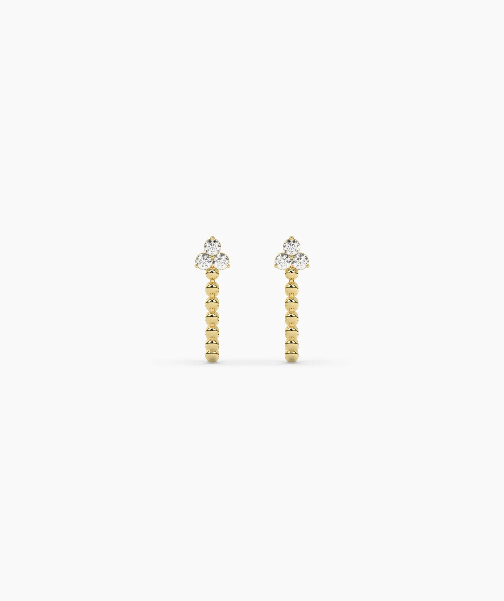 Gold Bead Chain Earrings